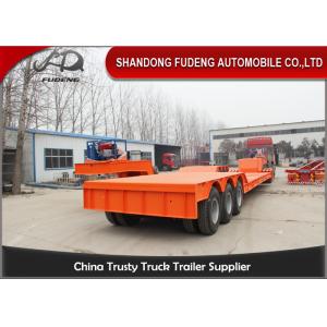 China Front Loading Lowboy Detachable Gooseneck Trailer 80 -100 Tons Carry Heavy Equipment wholesale