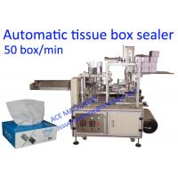 China 50 Box / Min Facial Tissue Paper Box Packing Machine on sale