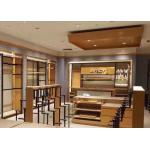 China Modern Men's Clothing Display Fixtures With Heavy Duty Showcase Cabinet supplier