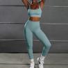 Athletic Yoga Clothes Women Seamless 2 Piece Set High Waisted Leggings Sport Bra