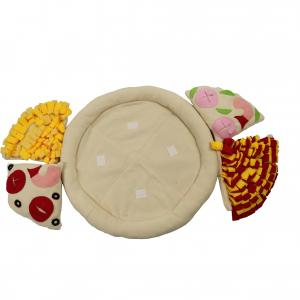China Pizza Shape Dog Pet Sniffing Mat Plastic Rabbit Puppy Puzzle Toys Training Bowl 20inch supplier