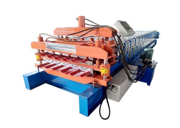 Hydraulic Auto Color Steel Roll Forming Machine , Roof Panel Roll Forming