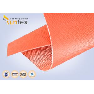 China 590 g/sqm Silicone Coated Glass Fabric Fire Barrier Fabric For Heat Resistant Insulation supplier