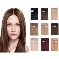 China Dark Brown Long Synthetic Hair Extensions Silky Straight Hair Weave on sale