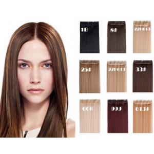 Dark Brown Long Synthetic Hair Extensions Silky Straight Hair Weave