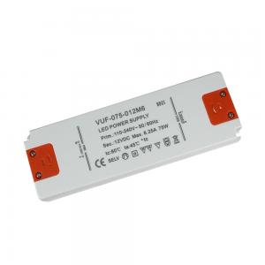 China Plastic Case Constant Voltage LED Driver 12V 75W Power Supply For Strip Light supplier