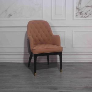 Thick Soft Velvet Fabric Dining Chair SUS201 With Elastic Sponge