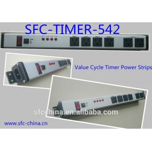 China Value Cycle Timer Electrical Outlet , Metal Power Strip With Timer / On Off Switch supplier