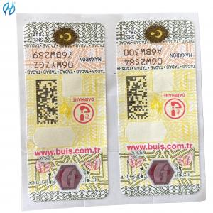 Adhesive Security Customized Tax Stamp Duty For Cigarettes Highly Effective