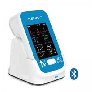 China TFT LCD Screen Veterinary Patient Monitor With BLE 5.0 Berry Pet Health 1 Year supplier