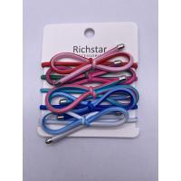 China Reusable Coloured Hair Elastics Ties Lightweight With Little Bow on sale