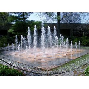 OEM Design Dry Floor Water Fountains With LED Underwater Lights 3D Images