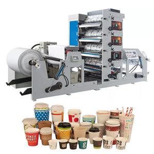 China Full Automatic Carton Box Paper Cup Printing Machines 4 Colors Flexo Printing Machine supplier
