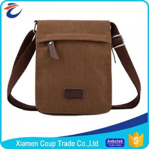 Multifunction Brown Laptop Messenger Bags Washable And Large Capacity