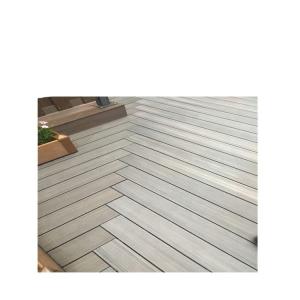 China Flooring Outdoor Waterproof Wood Grain Double Color Co-Extruded WPC Wood Composite Decking supplier