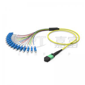 USCONEC MTP-LC Breakout Cable 16 Core Single Mode G657A1/A2 Standard Loss 3.0mm To 0.9mm