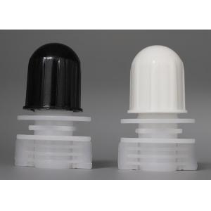 Customized 1mm Thickness Gray Or Black Plastic Spout Caps / Screw On Pour Spouts