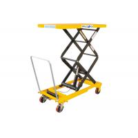 China Steel Foot Pump Hydraulic Lift Table , Durable Movable Double Scissor Lift on sale