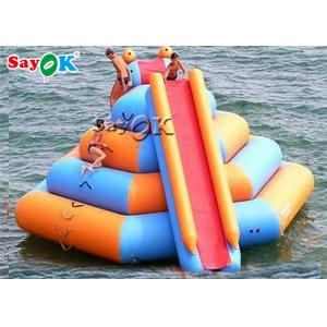 CE  Inflatable Water Toys / Commercial Inflatable Water Slide With Climbing Tower Water Toys For Lake