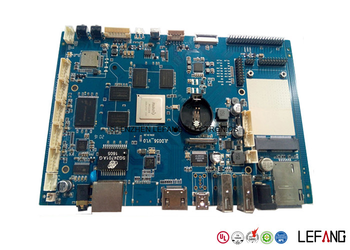 China LF - HD LCDのサーキット ボードの青のはんだを製造するHASL 94V0ターンキーPCB supplier