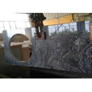 22 x 60 inches Ganges Black Prefab Granite Vanity Tops with left sink hole