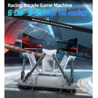 China 6 Dof Virtual Reality Amusement Rides 9D Dynamic F1 Car Racing Simulator 3 Screen on sale