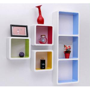 China Paint Finished Wooden Retail Display Cabinets Wall Hanging Cubes Countertop supplier