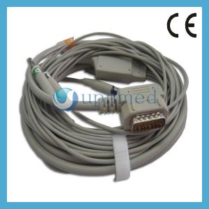 Kanz PC-1049 10 Lead EKG cable,Banana 4.0
