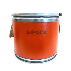 China Custom Leather-Wrapped Fiber Drum – Decorative & Storage Barrel (36cm Diameter X 33cm Height) wholesale