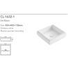 China Customized Sanitary Ware Ceramic Hand Wash Basin Size Rectangular Counter Top Mounted Bathroom Sink wholesale