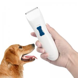 Convenient Using Cordless Pet Grooming Clippers Low Vibration Design White Color