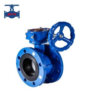 China Ductile Iron Concentric Butterfly Valve Flanged Type EPDM Rubber Lined Butterfly Valve on sale