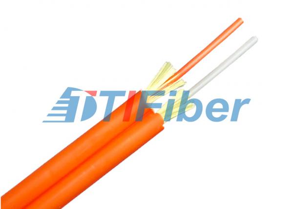 Duplex Multimode Fiber Optic Cable Zipcord Structure With 2.0 / 3.0 Mm Tight