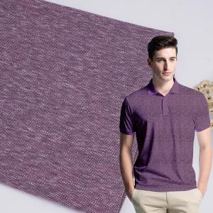 Durable 190gsm Double Pique Fabric , Smooth Solid Cotton Knit Fabric