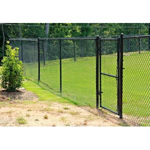 Black Electro Zinc Cyclone Wire Mesh Fence Panel For Sport Game