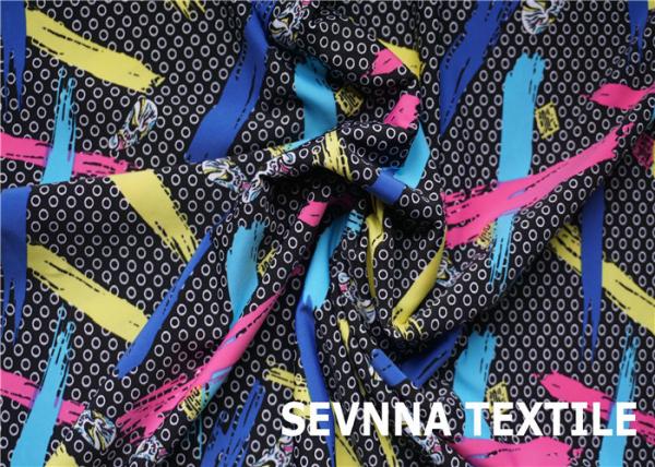 High Color Nylon Lycra Swimwear Fabric Wicking Moisturing For Halter Tops