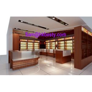 High end shop-in-shop jewellery display cabinets and timber veneer showcases