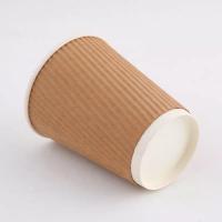 Triple Wall Paper Cup And Coffee To Go Disposable High-quality Triple Layers Ripple Wall Paper Coffee Cup