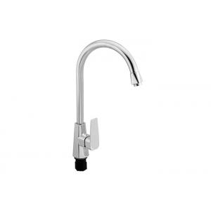 Kitchen Mixer Sink Faucets Mechanical Deck Mounted Plated / Plate Chrome