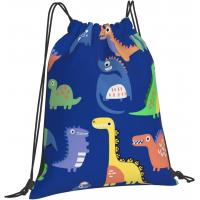 China Drawstring Backpack Drawstring Bags for Kids Girls Boys Teens Gym Dance String Bags Bulk Waterproof Dinosaurs on sale