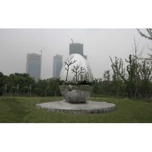 Highly Polished Stainless Steel Sculpture , Modern Stainless Steel Statue