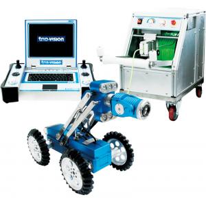 CCD Camera Robotic Crawler Pipe Inspection System , Duct Inspection Robot