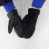 China Hot sale fashion lamb fur sheepskin leather women mitten gloves winter wholesale