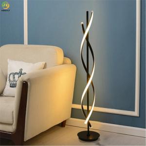 China Silicone + Aluminum Alloy Black Spiral LED Corner Modern Floor Lamp supplier