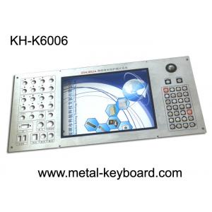 China Customizable Industrial Metal Keyboard Built in 30 buttons and 19mm trackball supplier