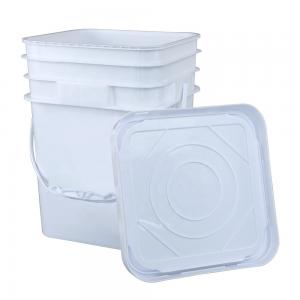 ISO 9001 5 Gallon Chemical Containers White Bucket 141*103*120mm