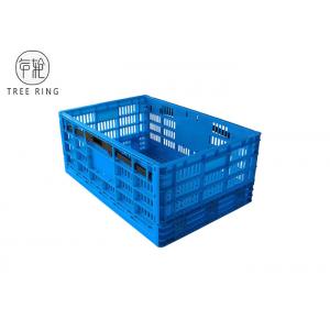 China Foldable Collapsible Plastic Crate For Food Industry , Fruit And Vegetable Crates supplier