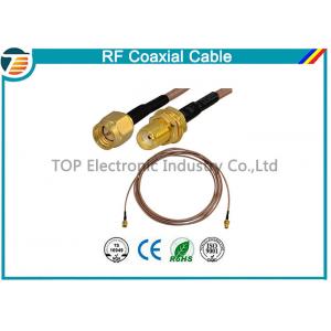 China RG36 RF Coaxial Cable SMA Male Plug To SMA Female Bulkhead Connector supplier