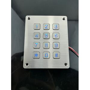 China 3X4 Custom-made waterproof numeric metal membrane switch keypad supplier