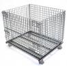 Eco Friendly Large Steel Mesh Storage Cage Containers Baskets OEM / ODM